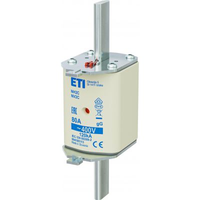 Wkładka topikowa NH zwłoczna KOMBI NH2C gG 80A 400V 004185113 ETI (004185113)